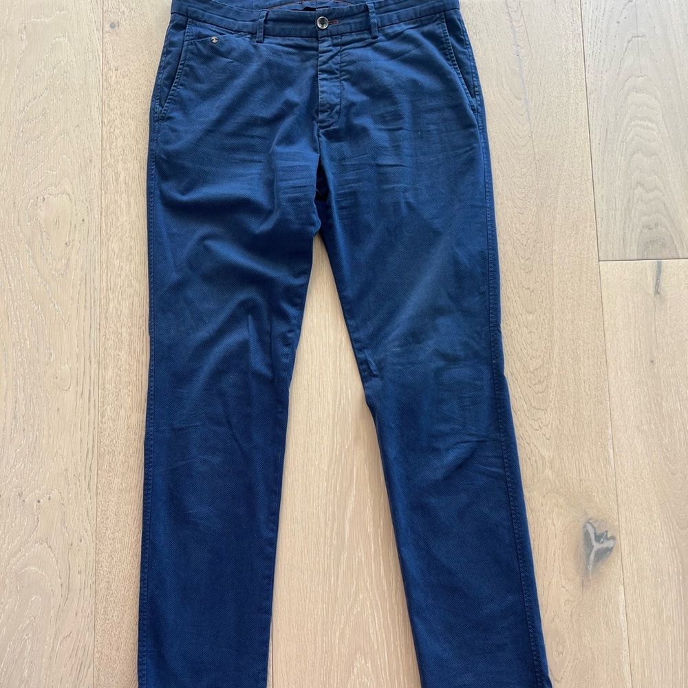 Men's Massimo Dutti Navy Blue Chinos